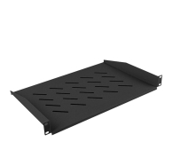 Lanberg Półka do szaf 19" 1U (czarna) - 1055059 - zdjęcie 1